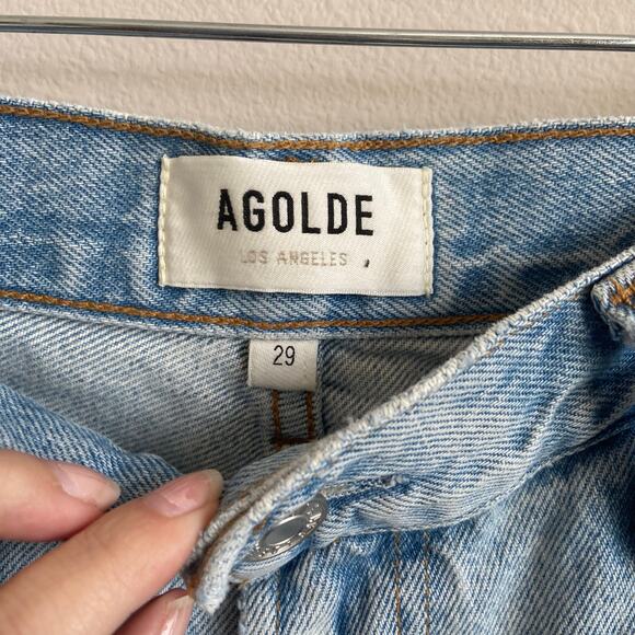 Agolde Vida High Rise Relaxed Straight Denim Shorts Size 29 NWT - Picture 2 of 8